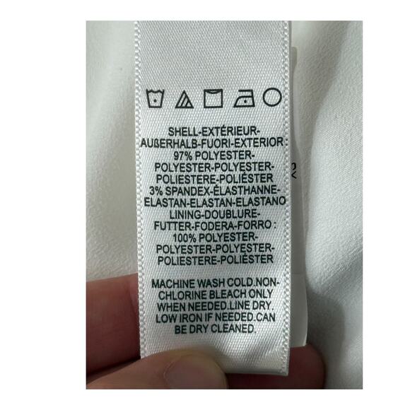 Dress the Population Catalina crepe cocktail dress off white X-Small XS - Picture 7 of 8